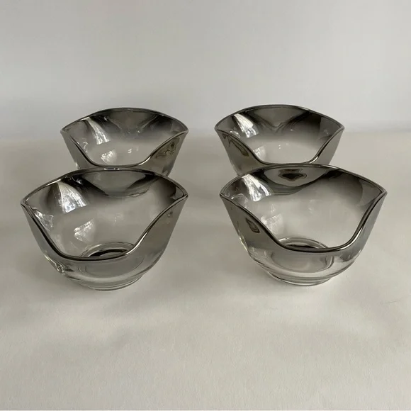 Mid Century Silver Rim Fade Serving Dish. Vintage. - Picture 5 of 7